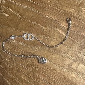 Christian Dior CD Silver Women's Bracelet with Small Diamond Stud